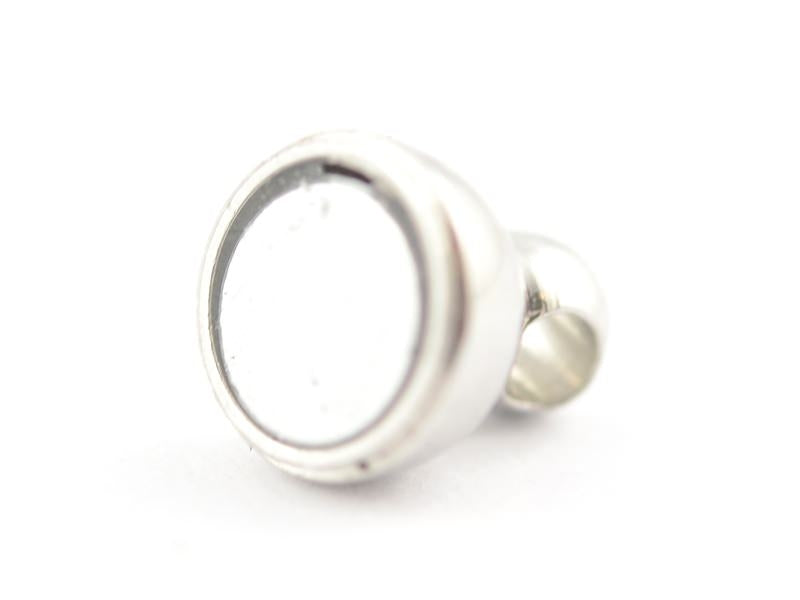 Achat 1 petit fermoir aimanté rond - couleur argenté clair