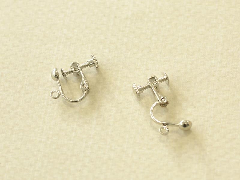 achat 1 paire de boucles d'oreilles clip à vis - argenté foncé