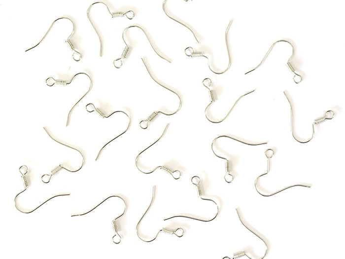Achat 10 paires de boucles d'oreilles crochets - argenté