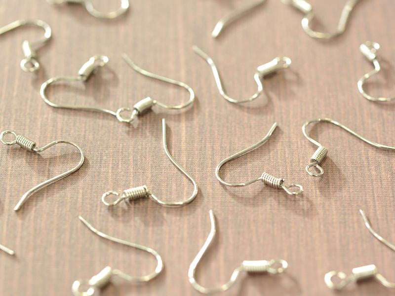 Achat 10 paires de boucles d'oreilles crochets - argenté