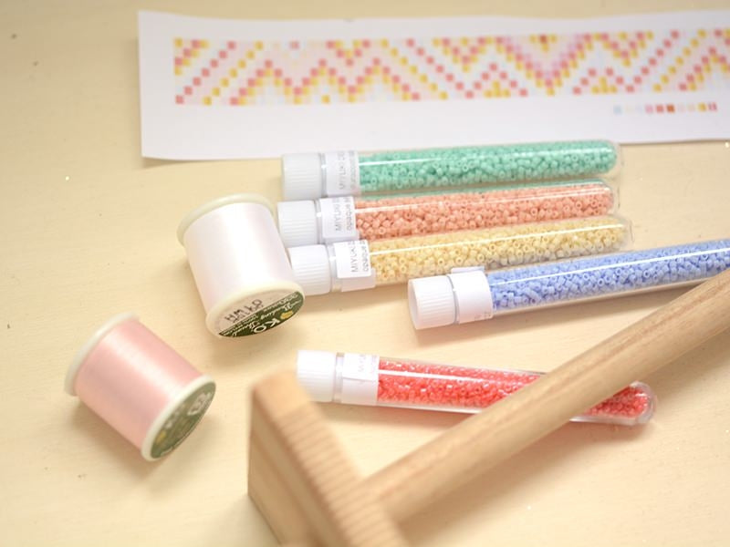 Achat Bobine de fil pour tissage de perles - 50m - Rose pâle