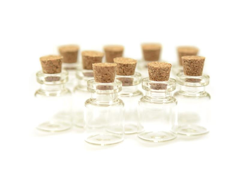 Achat 10 fioles en verre 2,8 cm