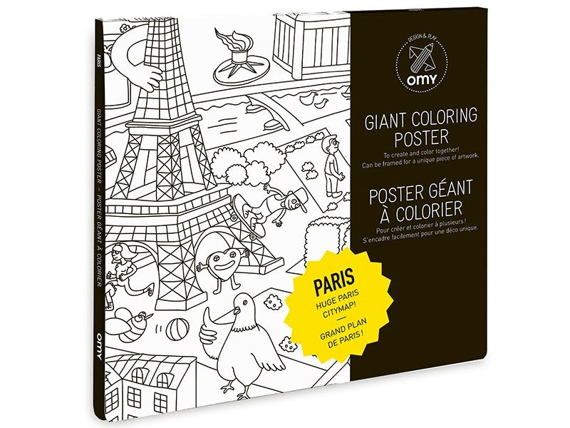 Achat Poster géant en papier à colorier - PARIS - OMY