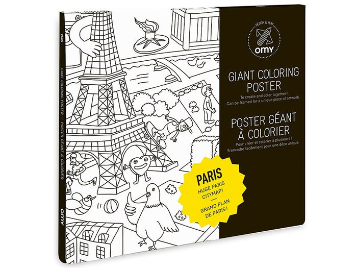 Achat Poster géant en papier à colorier - PARIS - OMY