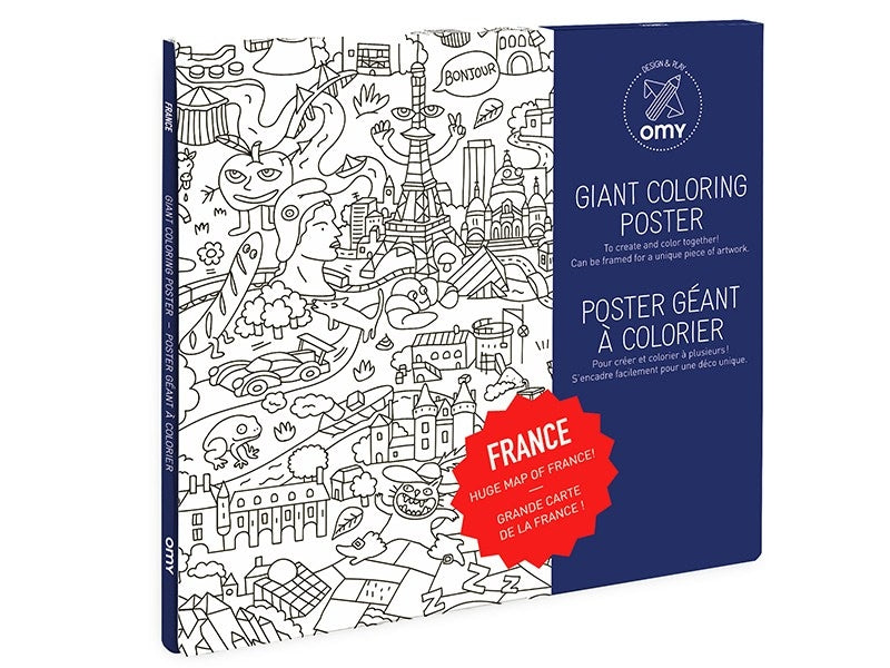 Achat Poster géant en papier à colorier  - France - OMY
