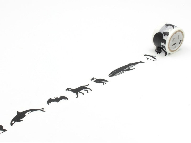 Achat Masking tape à motifs - black animals