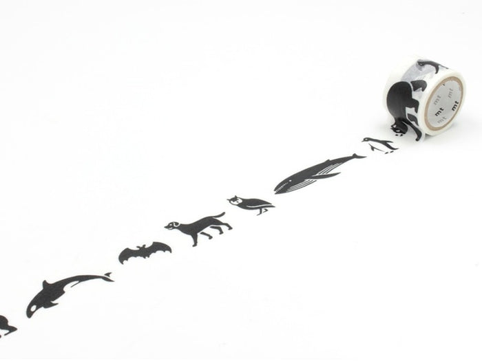 Achat Masking tape à motifs - black animals