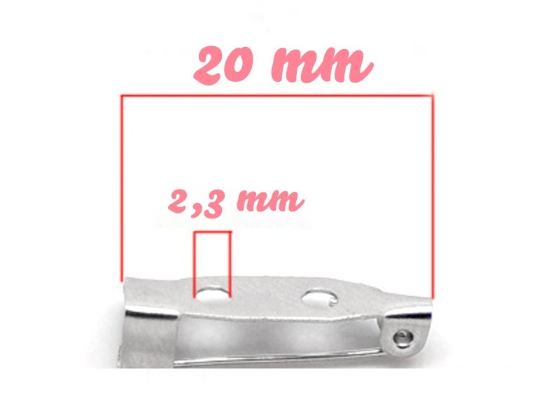 Achat Support de broche argenté foncé - 2 cm