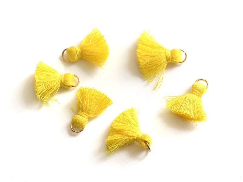 achat Pendentif pompon - jaune
