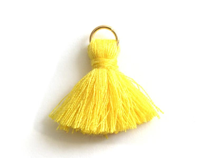 Achat Pendentif pompon - jaune