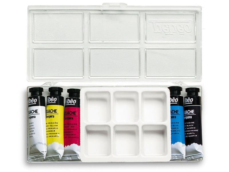 Achat Boîte - 5 tubes de gouache primaire + palette