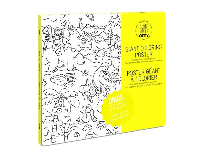 Achat Poster géant à colorier - Dinos - OMY