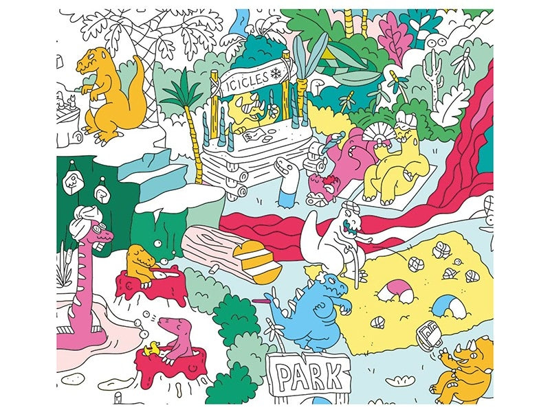 Achat Poster géant à colorier - Dinos - OMY