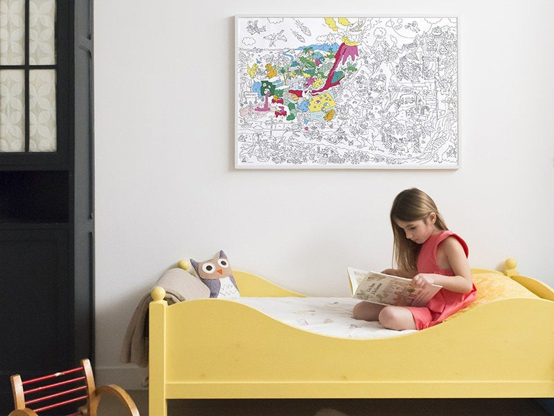 achat Poster géant à colorier - Dinos - OMY
