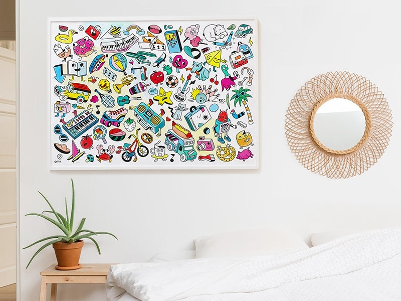 Achat Poster géant à colorier - Pop - OMY