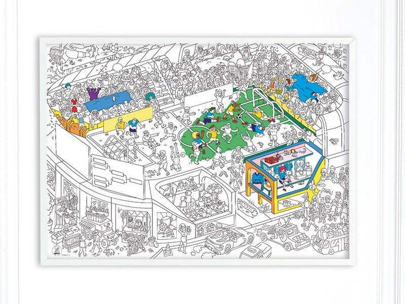 achat Poster géant à colorier - Football - OMY