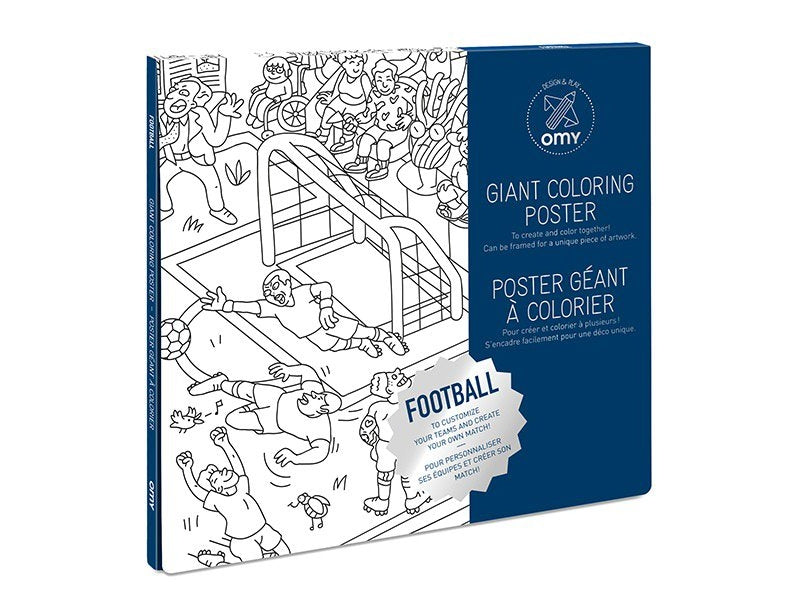 Achat Poster géant à colorier - Football - OMY