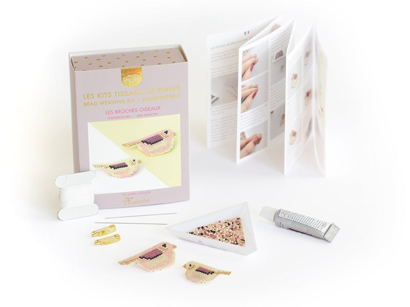 Achat Kit Rose Moustache - tissage de perles Miyuki - Les jolis moineaux