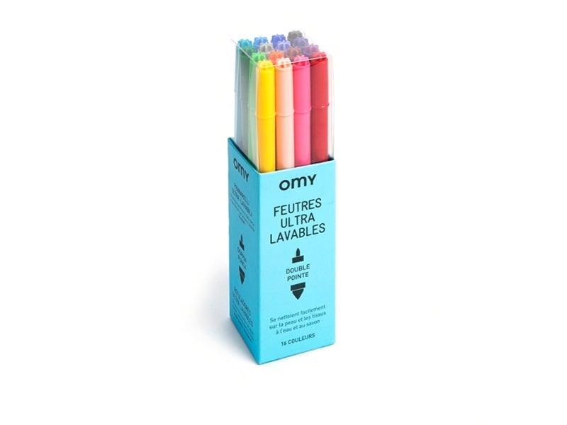 Achat 16 feutres ultra-lavables - pour coloriage - OMY