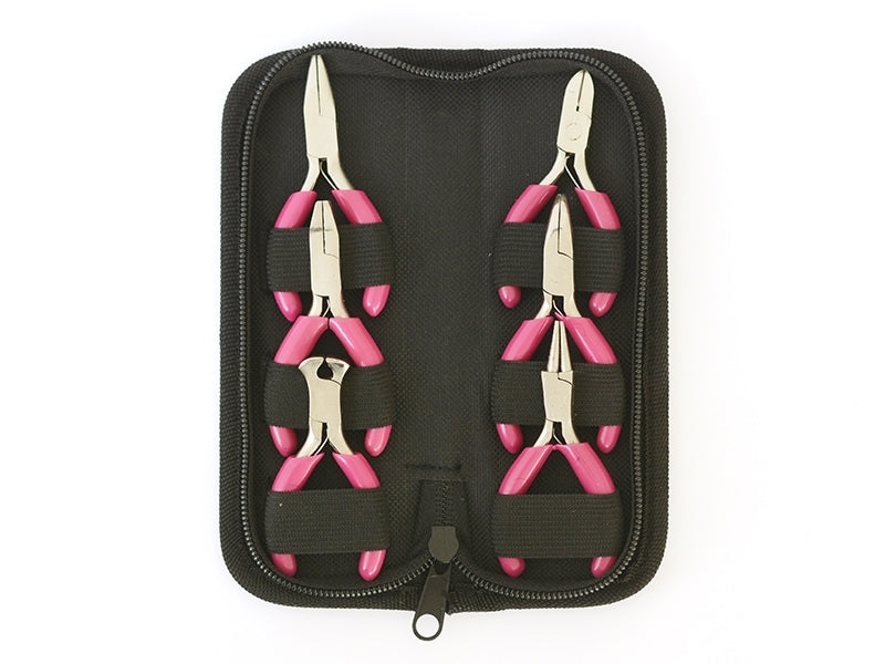achat 6 mini pinces roses pour création de bijoux - dans un joli étui
