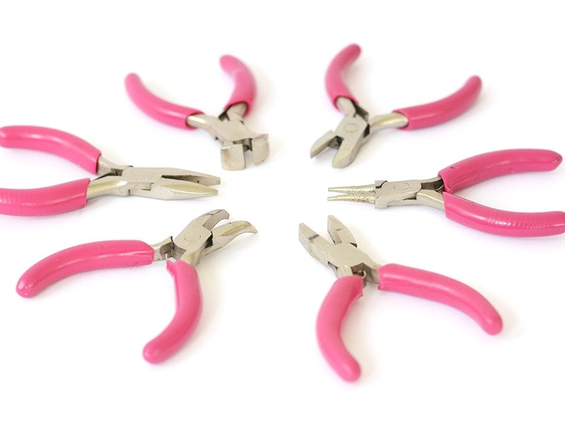 achat 6 mini pinces roses pour création de bijoux - dans un joli étui