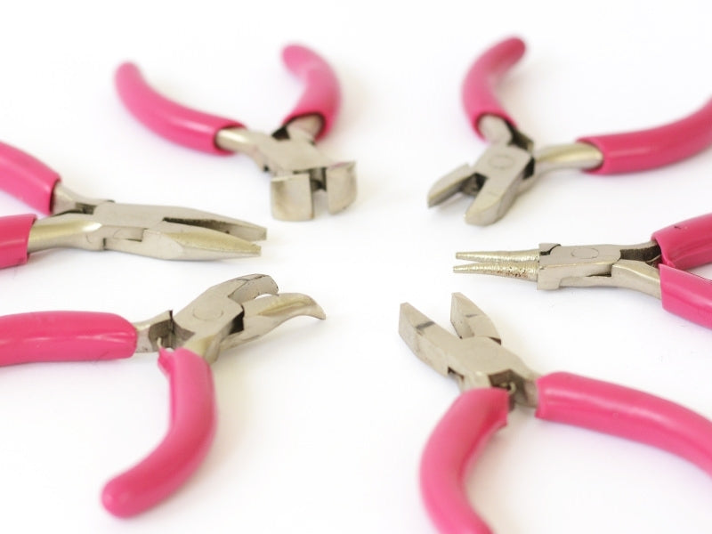achat 6 mini pinces roses pour création de bijoux - dans un joli étui