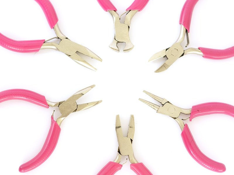 achat 6 mini pinces roses pour création de bijoux - dans un joli étui
