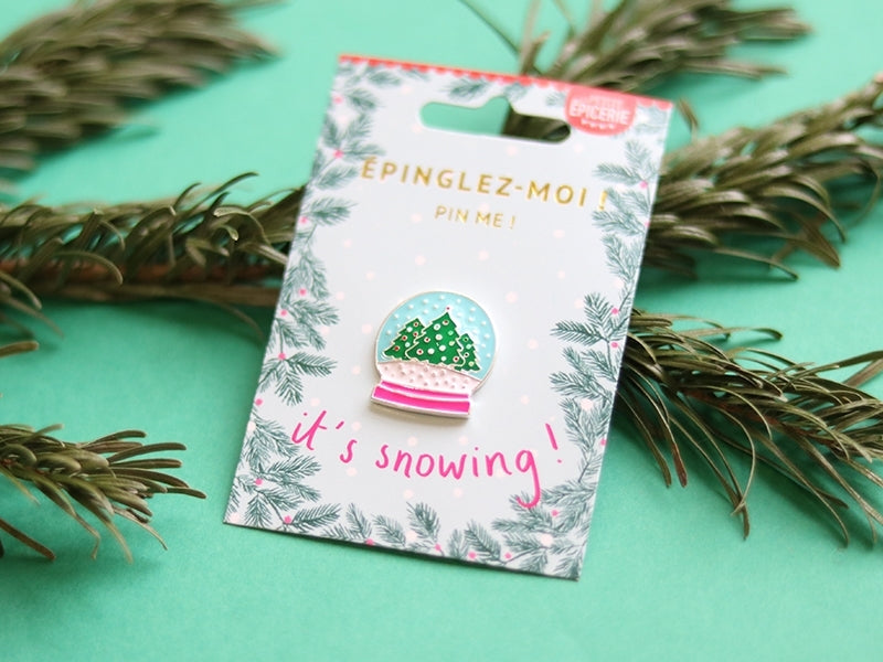 achat Pin's émaillé boule à neige