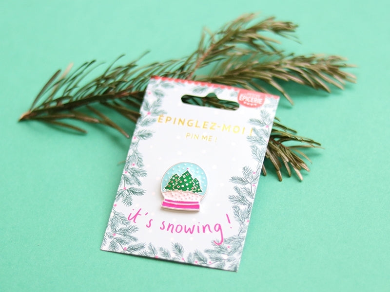 achat Pin's émaillé boule à neige