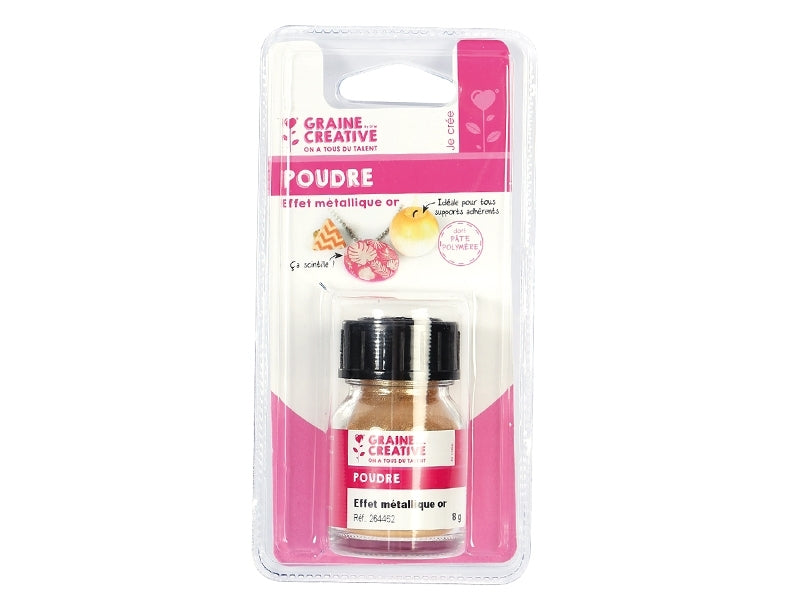 Achat Poudre effet métallique or pour les créations en pâte polymère