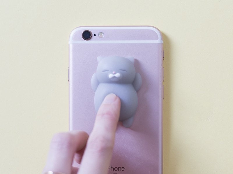 achat Mini squishy chat gris qui dort - anti-stress
