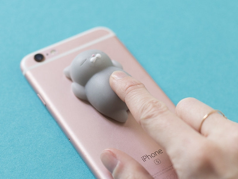 achat Mini squishy chat gris qui dort - anti-stress