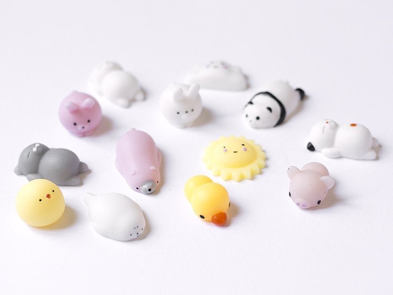 achat Mini squishy ours polaire rose - anti-stress