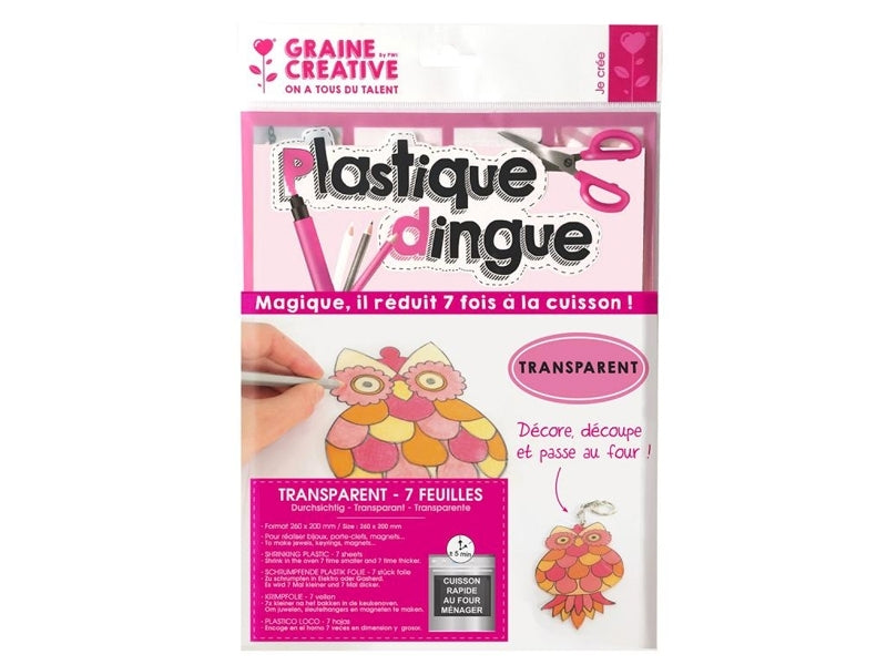 Achat 7 feuilles de plastique fou / plastique dingue - tranparent