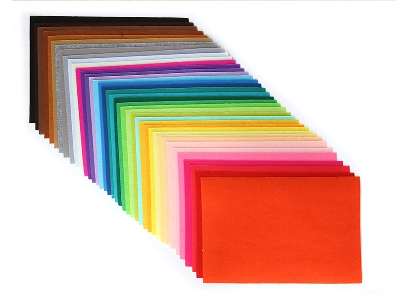 Achat Lot de 40 plaques de feutrine multicolores - 30 x 20 cm