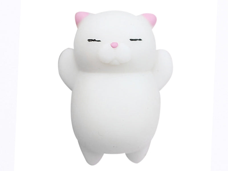 Achat Mini squishy chat blanc à oreilles roses kawaii - anti-stress