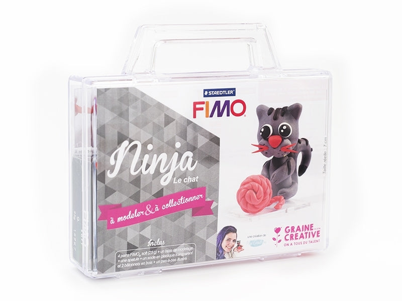 Achat Kit Fimo - Malette Ninja le chat - figurine à modeler