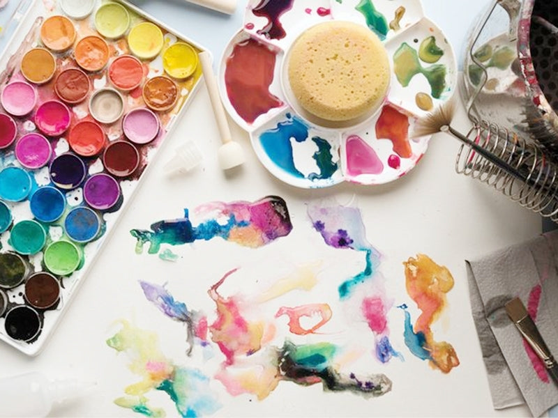 achat Boîte d'aquarelle / peinture à l'eau - 12 couleurs fluo