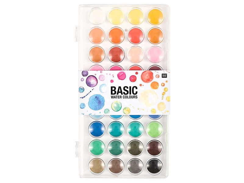 Achat Boîte peinture à l'eau / aquarelle  - 36 couleurs basiques