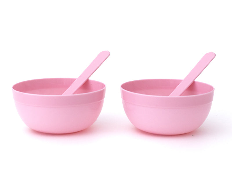achat Accessoires de fabrication de slimes - 2 petits bols et 2 spatules - rose