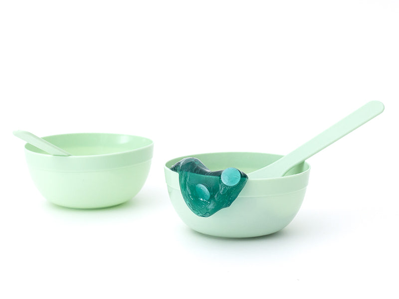 achat Accessoires de fabrication de slimes - 2 petits bols et 2 spatules - mint