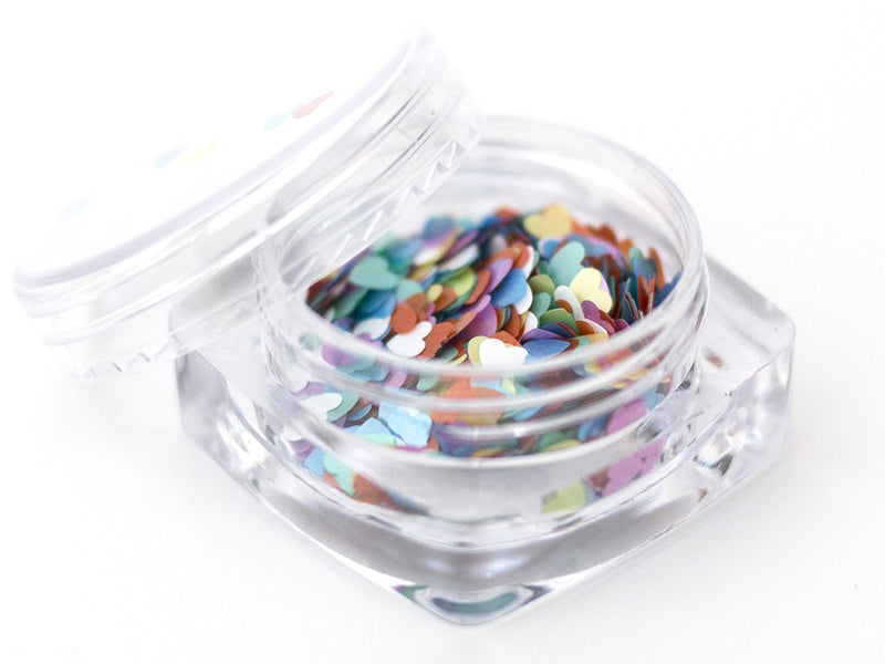 Achat Paillettes en forme de cœur - multicolore