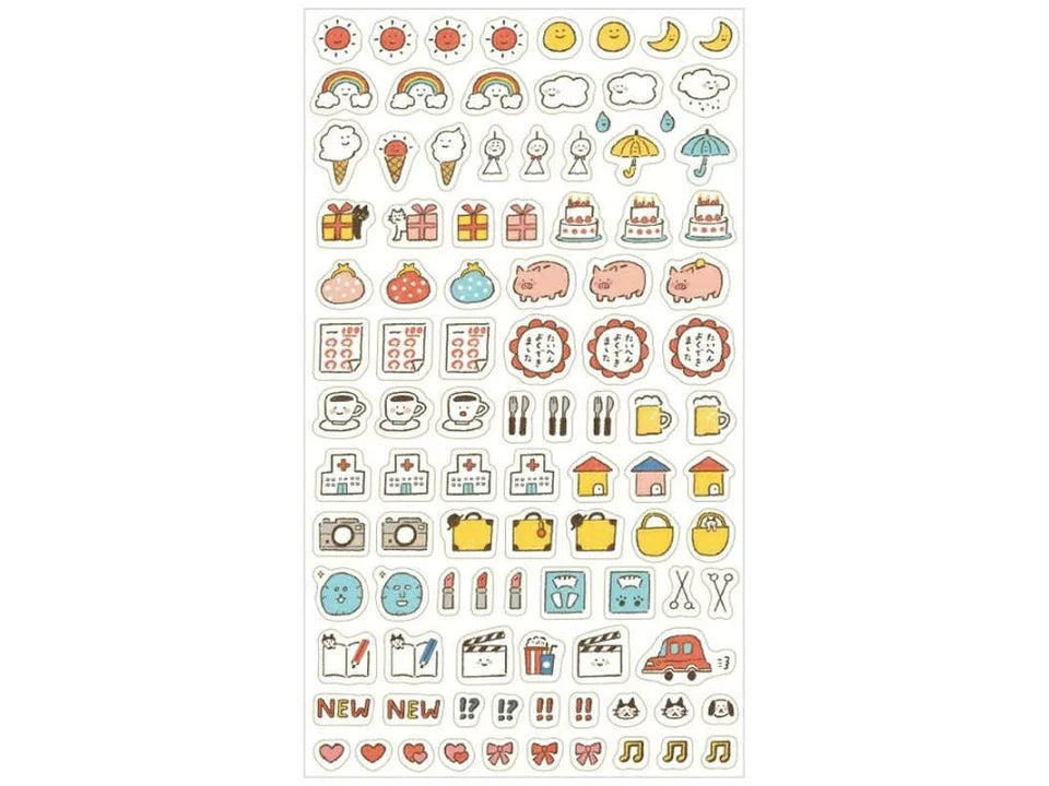 Achat Planche de 97 stickers planner - Icônes du quotidien