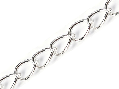 Achat Chaine gourmette 1 cm - argenté foncé x 20 cm