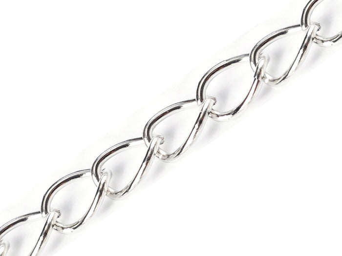 Achat Chaine gourmette 1 cm - argenté foncé x 20 cm