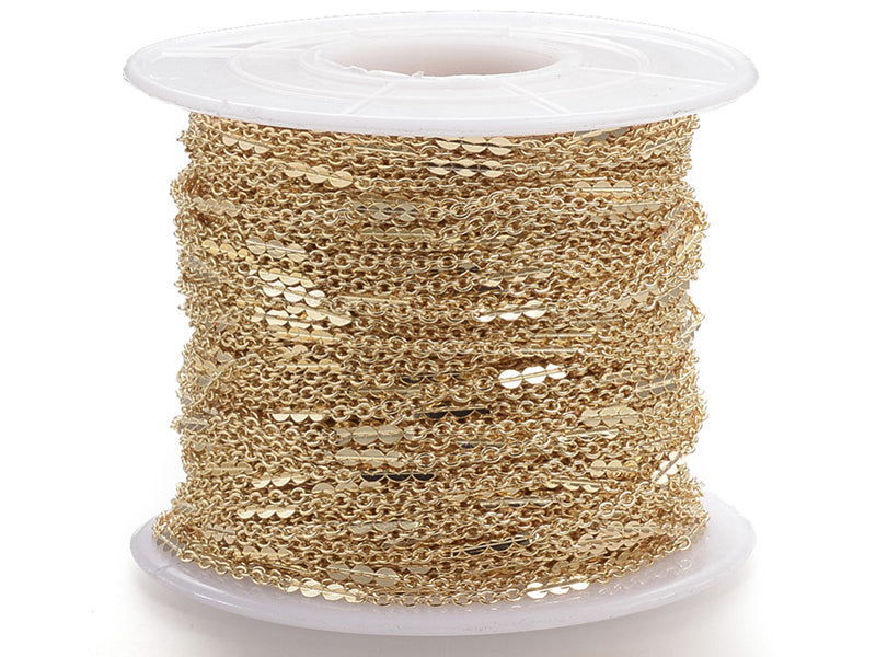 Achat Chaine forçat 1 mm fantaisie dorée à l'or fin 24K x 20 cm