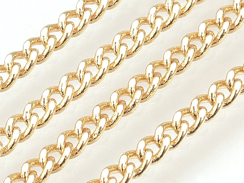 achat Chaine gourmette 2,5 mm dorée à l'or fin 24K x 20 cm