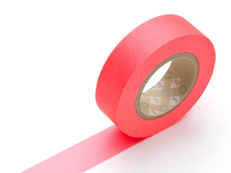 Achat Masking tape uni - Rouge fluo