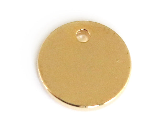 Achat Pendentif sequin rond 8 mm - doré à l'or fin