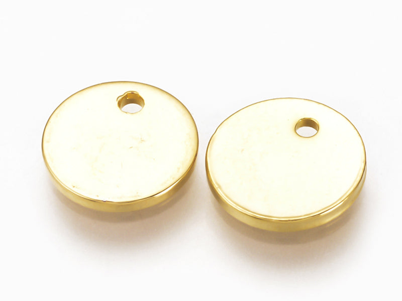 achat Pendentif sequin rond 8 mm - doré à l'or fin